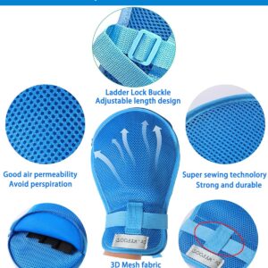 Dementia Safety Mitts Breathable Washable Blue 2 Pcs - Image 5