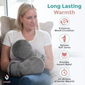 Microwavable Hand Warmers Heated Gloves Charcoal Grey - Image 2