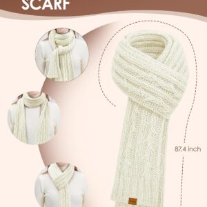 Winter Beanie Hat Scarf Gloves Set Fleece Lined - Image 4