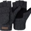 Winter Knitted Fingerless Gloves Wool Blend Unisex