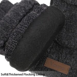Winter Knitted Fingerless Gloves Wool Blend Unisex - Image 2