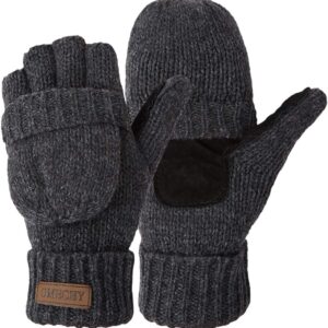 Winter Knitted Fingerless Gloves Wool Warm - Image 10