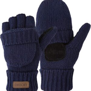 Winter Knitted Fingerless Gloves Wool Warm - Image 11