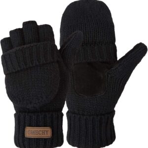Winter Knitted Fingerless Gloves Wool Warm - Image 12
