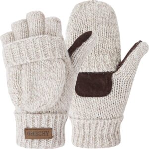 Winter Knitted Fingerless Gloves Wool Warm
