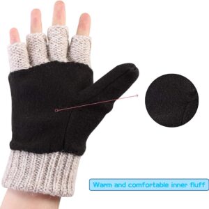 Winter Knitted Fingerless Gloves Wool Warm - Image 5