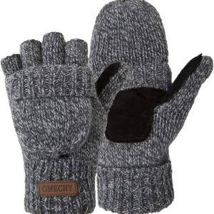 Winter Knitted Fingerless Gloves Wool Warm - Image 8