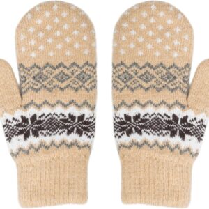 Winter Mittens Gloves Knit Thermal Lining