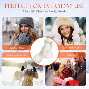 Winter Warm Mittens Knitted Thick Soft Lining Women - Image 6