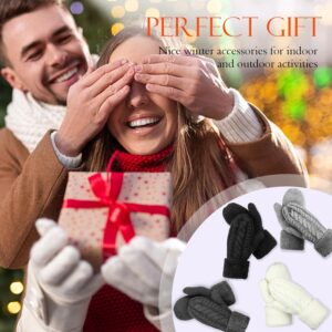 Winter Warm Mittens Knitted Thick Soft Lining Women - Image 7