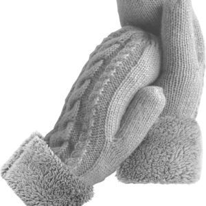 Winter Warm Mittens Knitted Thick Soft Lining Women - Image 8