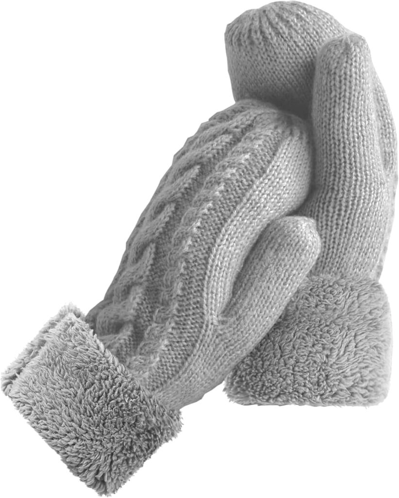 Winter Warm Mittens Knitted Thick Soft Lining Women - Image 8