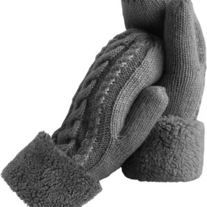 Winter Warm Mittens Knitted Thick Soft Lining Women - Image 9